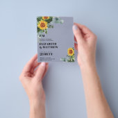 BUDGETひま素朴花モダン文字結婚ズ チラシ (手)