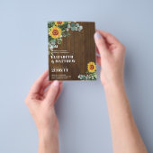 BUDGETひま素朴花モダン文字結婚ズ チラシ (手)