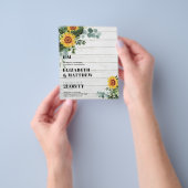 BUDGETひま素朴花モダン文字結婚ズ チラシ (手)