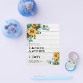 BUDGETひま素朴花モダン文字結婚ズ チラシ (シングル)