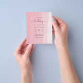 BUDGETアイスティピンクグラデーションの結婚式 チラシ (手)
