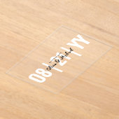 BUDGETアクリルウェディング日付のミニマルな保存 アクリル招待状 (レイダウン)