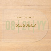 BUDGETアクリル日救付ミニマル金ゴールドARCH アクリル招待状 (正面)