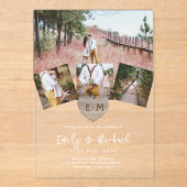 BUDGETアクリル澄んフォトコラージュ結婚ズモダン アクリル招待状 (正面)