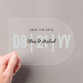 BUDGETアクリル結婚ズ日救付ミニマルARCH アクリル招待状 (インサイチュ (ポータブル))