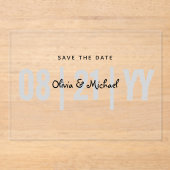 BUDGETアクリル結婚ズ日救付ミニマ澄んリスト アクリル招待状 (正面)