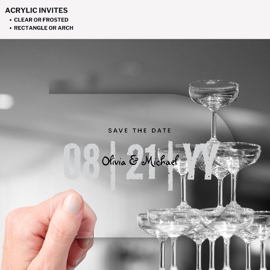 BUDGETアクリル結婚ズ日救付ミニマ澄んリスト アクリル招待状