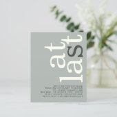 BUDGETアットラストQRコードセージアイボリー文字婚約 (スタンド正面)