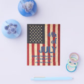 BUDGETアメリカ国旗7月4日パーティの招待状 チラシ (シングル)