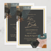 BUDGETアーストーン抽象芸術結婚ズ 招待状 (正面/裏面)