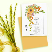 BUDGETアーチアンドサンフラワー秋の結婚式招待