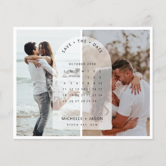 BUDGETアーチカレンダー写真Save the Date チラシ (正面)