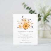 BUDGETイエロー花模様結婚引用文の3枚感謝してい写真 (スタンド正面)