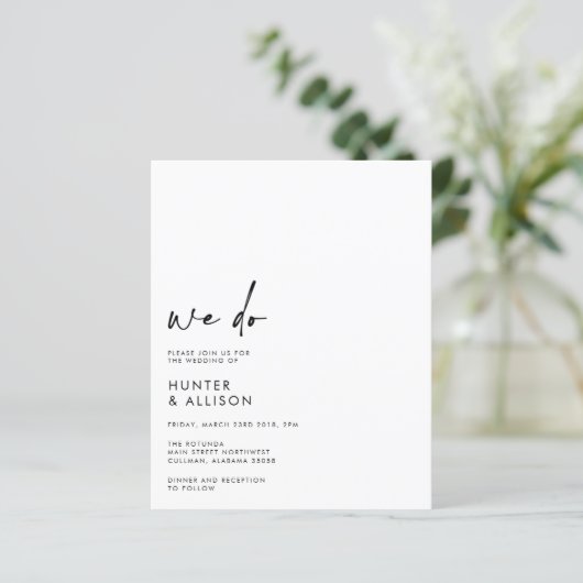 BUDGETウィドゥ結婚式招待状 (スタンド正面)