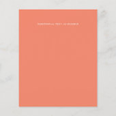 BUDGETウェディング招待オレンジピーチ抽象芸術 (裏面)