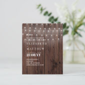 BUDGETウッドラ素朴ンドのライトウェディング招待状 (スタンド正面)