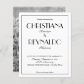 BUDGETエレガントタイポグラフィアールデコ結婚写真 (正面/裏面)