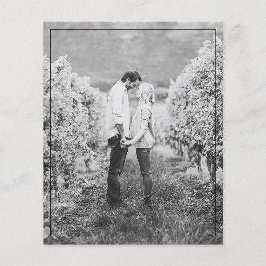 BUDGETエレガントタイポグラフィアールデコ結婚写真 (裏面)