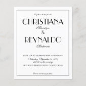 BUDGETエレガントタイポグラフィアールデコ結婚写真 (正面)