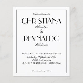 BUDGETエレガントタイポグラフィアールデコ結婚写真