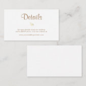 BUDGETエレガント素朴金ゴールド結婚の詳細 ノートカード (正面/裏面)
