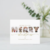 BUDGETエレガント金ゴールドメリークリスマスフォトコラージュ (スタンド正面)