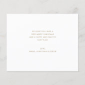 BUDGETエレガント金ゴールドメリークリスマスフォトコラージュ (裏面)