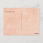 BUDGETオレンジ色の黄色の結婚スクリプト ポストカード (裏面)