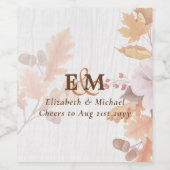 BUDGETオールイン1紅葉テラコッタ結婚ズ ワインラベル (シングルラベル)