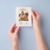 BUDGETカレンダー写真Save the Date招待状 チラシ (手)
