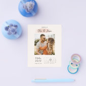 BUDGETカレンダー写真Save the Date招待状 チラシ (シングル)