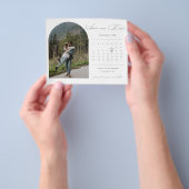 BUDGETカレンダー写真Save the Date招待状 チラシ (手)