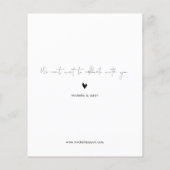 BUDGETカレンダー写真Save the Date招待状 チラシ (裏面)