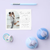 BUDGETカレンダー写真Save the Date招待状 チラシ (シングル)