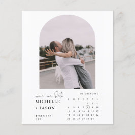 BUDGETカレンダー写真Save the Date招待状 チラシ