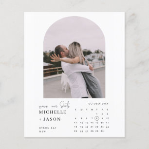 BUDGETカレンダー写真Save the Date招待状 チラシ