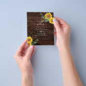 BUDGETガーデンヒマワリ素朴ングウッド結婚ズ チラシ (手)