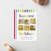 BUDGETキャンディモダンカラー写真カラフルコラージュ ノートカード (正面/裏面インサイチュ)