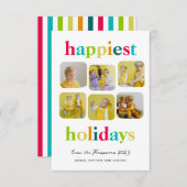 BUDGETキャンディモダンカラー写真カラフルコラージュ ノートカード (正面/裏面)