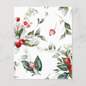 BUDGETクリスマスの緑と赤の日付を保存 (裏面)