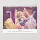 BUDGETクリスマスジョイフォトカパーソナライズされたード (正面)