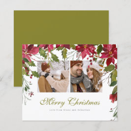 BUDGETクリスマスポインセチアパーソナライズされた写真