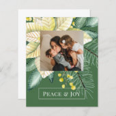 BUDGETクリスマス冬の花の平和と喜びの写真 (正面/裏面)