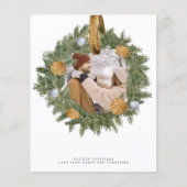 BUDGETクリスマス素朴リース写真パーソナライズされた (正面)