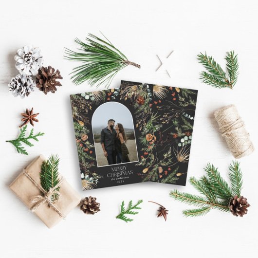 BUDGETクリスマス1写真アーチ水色植物体 チラシ