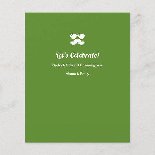 BUDGETグリーンファーザーズデイ写真BBQ招待状 (裏面)