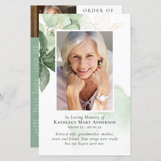 BUDGETグリーンリー写真追悼事業 (正面/裏面)