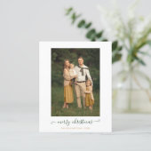 BUDGETグリーン金ゴールドシンプルメリークリスマスフォト (スタンド正面)