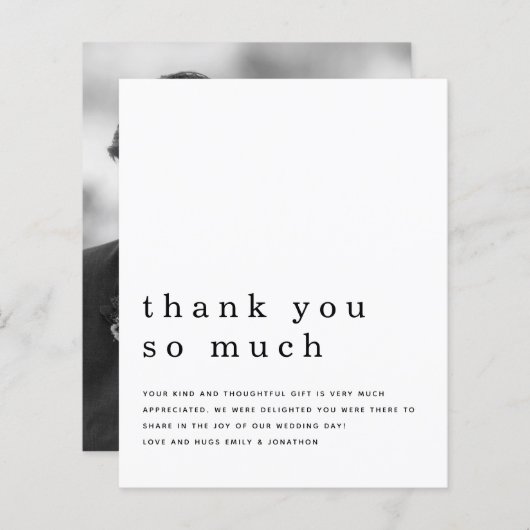 Budgetコンテンポラリー Newlywed写真 (正面/裏面)