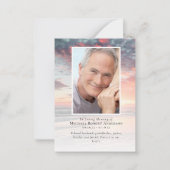 BUDGETサンセット写真葬儀サンキューカード ノートカード (正面)